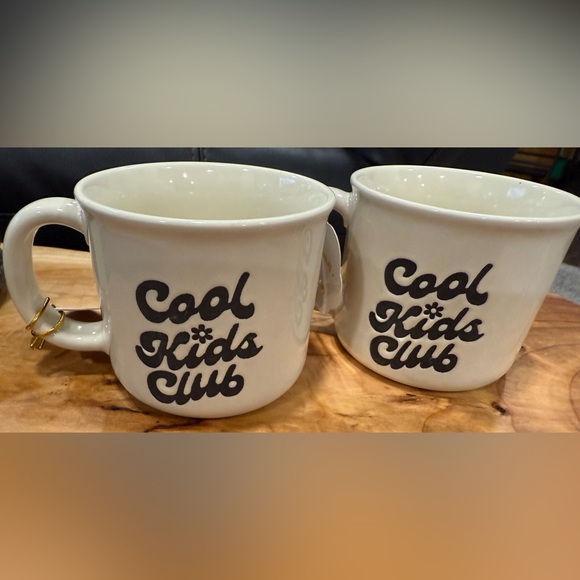 NWOT Cool Kids Club Ceramic Set of 2 Mini Mugs by Sunday Morning Ceramics - Picture 1 of 7